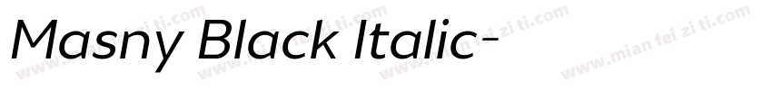 Masny Black Italic字体转换